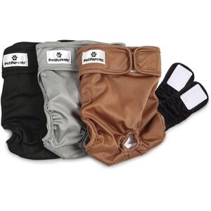Black Gray and Rust XS Dog Diapers 3 pack NIP